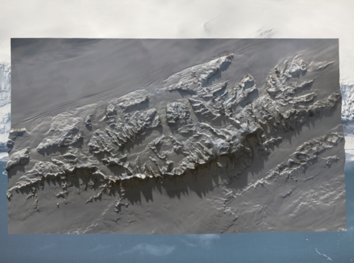 Vinson Massif / Mount Vinson Map 3d printed