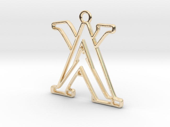 Monogram with initials A&amp;X 3d printed