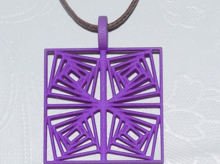 Geometric pendant 3d printed 