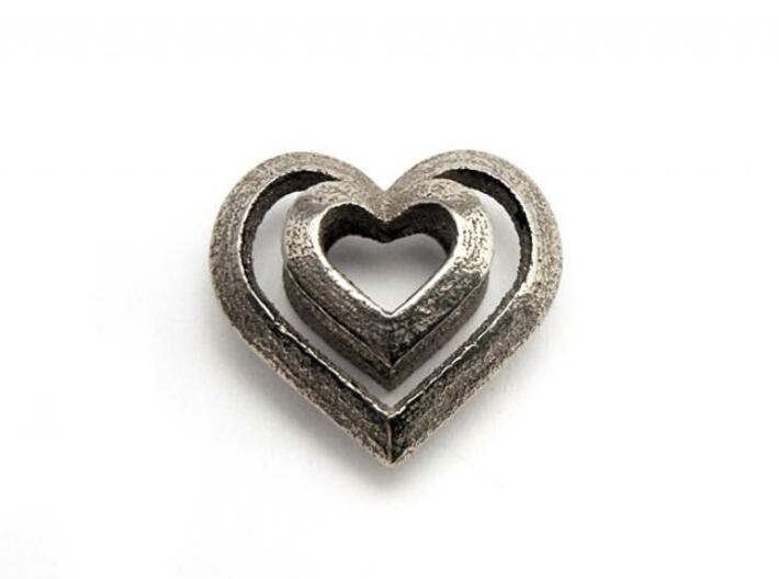 Heart Pendant 3d printed Steinless Steel