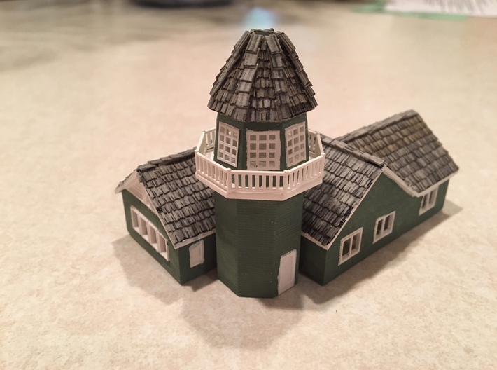 'N Scale' - Home on Pier 3d printed 