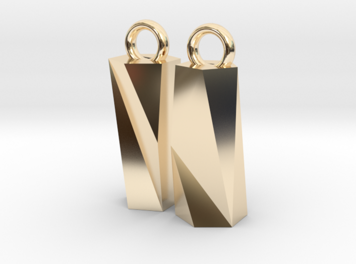 Scutoid Earrings - Mathematical Jewelry 3d printed