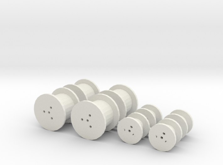 O Scale Cable Reels, Small 3d printed