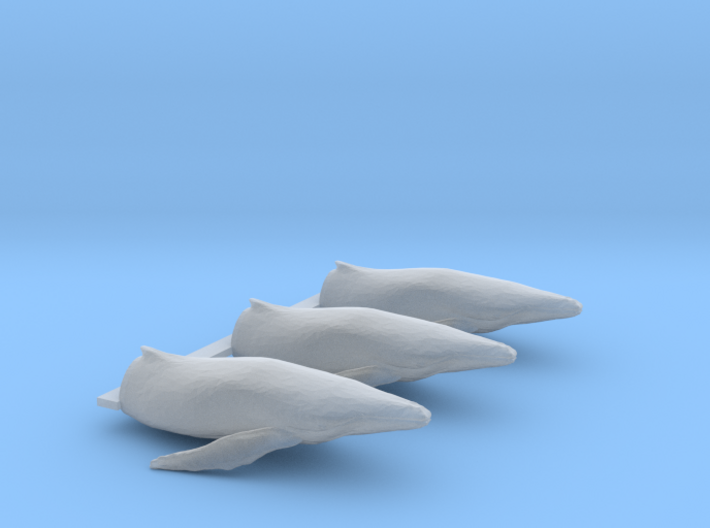 Leaping Humpback whale 1_400th scale 3d printed This is a render not a picture