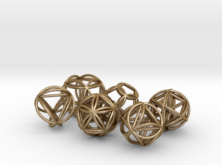 Metatronic Spheres w/ Nested Metatronic Solids 3d printed