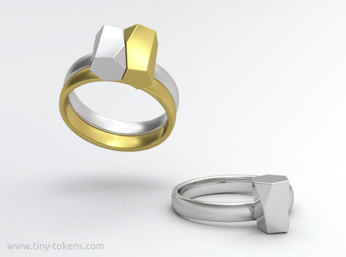 Scutoid Packing Ring 3d printed Use two of these rings to experience scutoid stacking