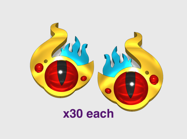 60x Eye of Change : Shoulder Insignia pack (L&R) 3d printed 30 Left and 30 Right facing