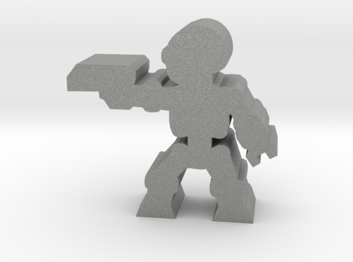 Game Piece, Killer Robot, aiming, pistol 3d printed