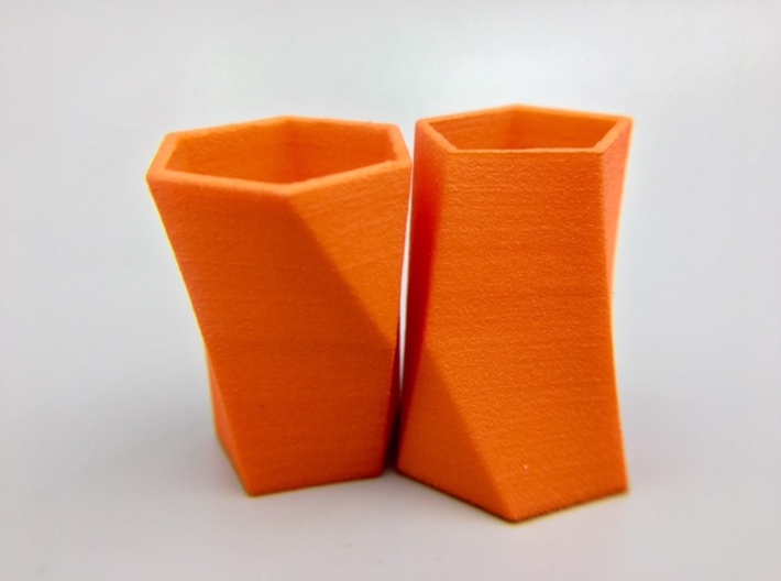 Pair of Packable Scutoids 3d printed Order &quot;Small&quot; for hollow models or &quot;Large&quot; for (same size) solid models