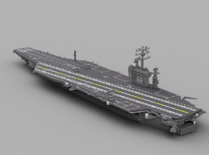 1/2400 USS Nimitz 3d printed Computer software render.The actual model is not full color.