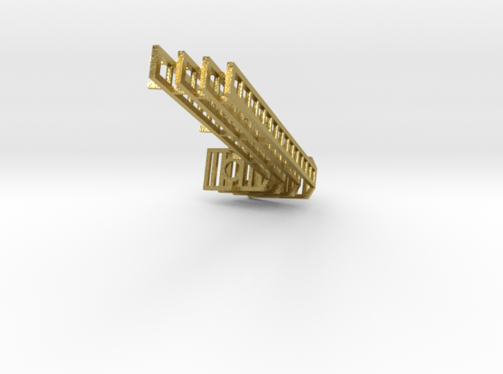 Signal ladder 4 pc 2 in 14ft BRASS  3d printed 