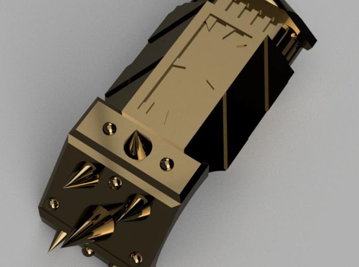 Small Knights - Renegade Thigh Plate 3d printed A render that shows a few more details.