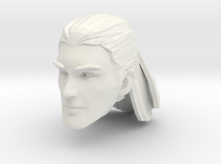 head 4 medium long hair 3d printed