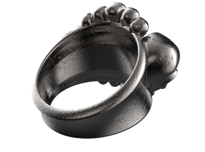 Multi Skulls Ring For Bikers And Lovers Can Be Per 3d printed 