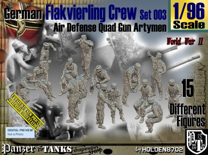1/96 German Flak Crew Set 003 3d printed