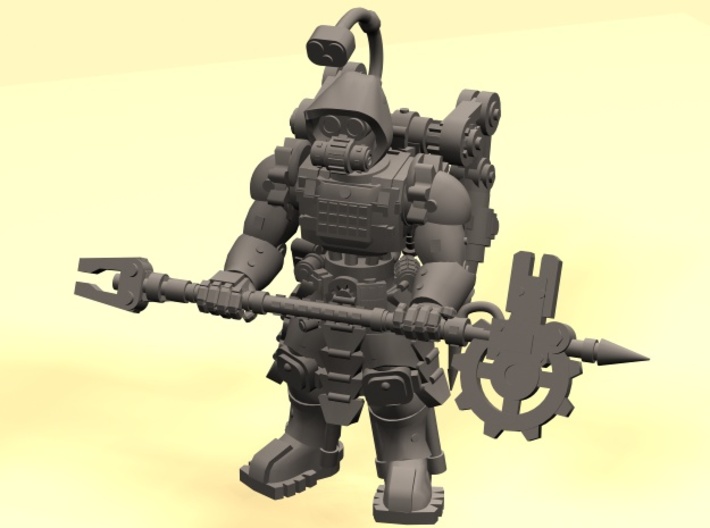 28mm Tech Cult engineer (onepiece version) 3d printed