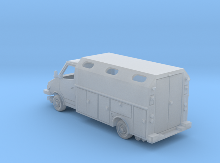 MOW Service Van Box Bed With Windows 1-87 HO Scale 3d printed