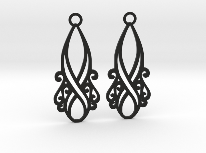 Lorelei earrings 3d printed