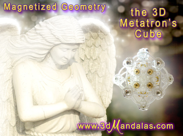 3D Metatron's Cube (add your own magnets) 3d printed Magnets are 4mm neodymium from ebay