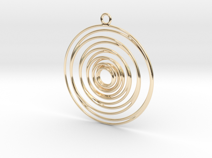 Whirlpool earrings 3d printed