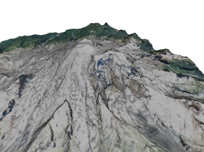 Mount Rainier Map: 6&quot; 3d printed