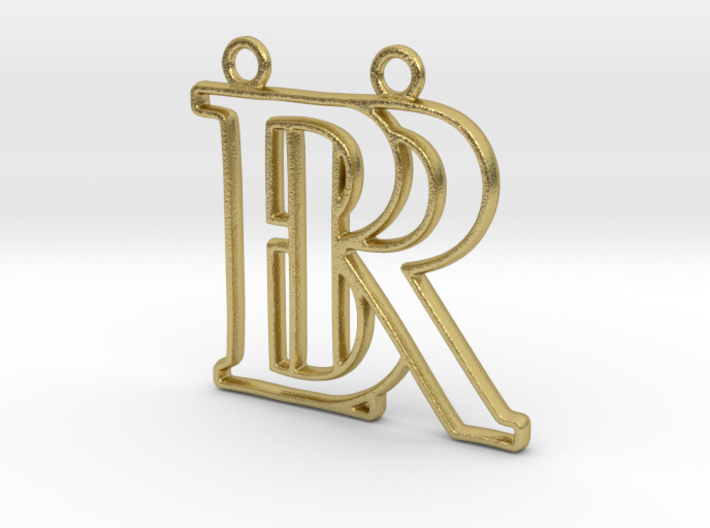 Initials B&amp;R monogram 3d printed