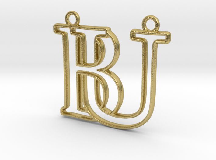 Initials B&amp;U monogram 3d printed