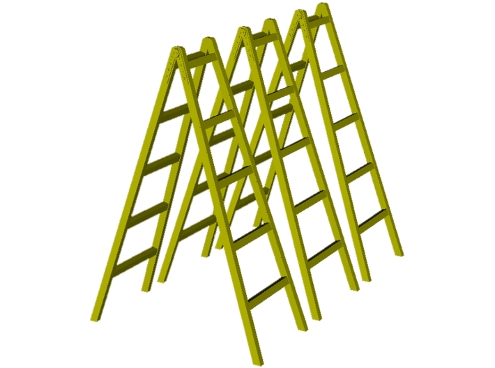 1/18 scale wooden foldable ladders x 3 3d printed