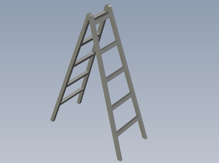 1/18 scale wooden foldable ladder x 1 3d printed 
