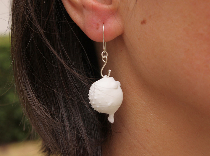 Blowfish Earrings - Hooked 3d printed