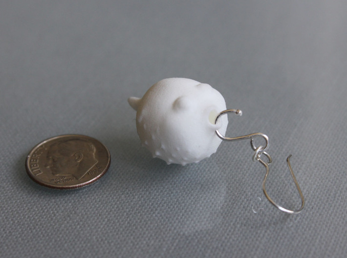Blowfish Earrings - Hooked 3d printed 