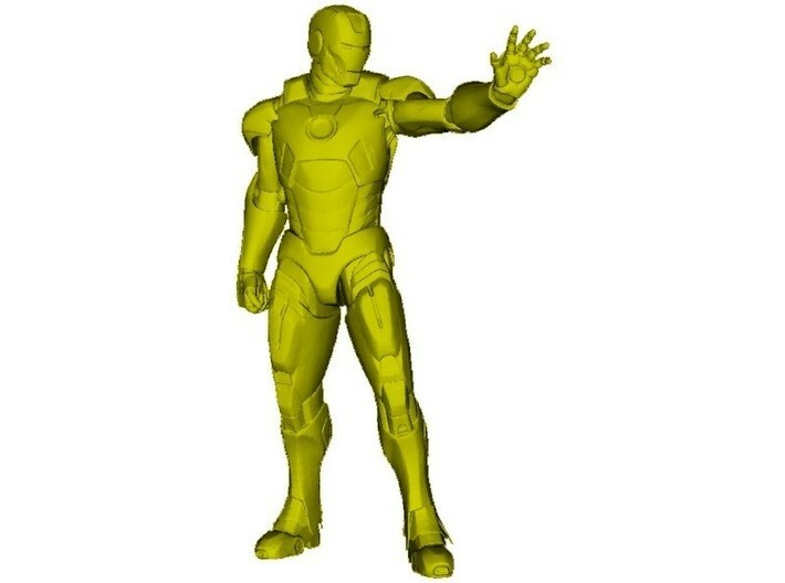 1/72 scale Iron Man superhero figure 3d printed
