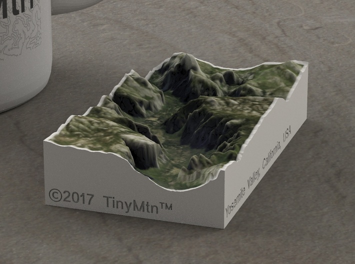 Yosemite Valley, CA, USA, 1:150000 Explorer 3d printed