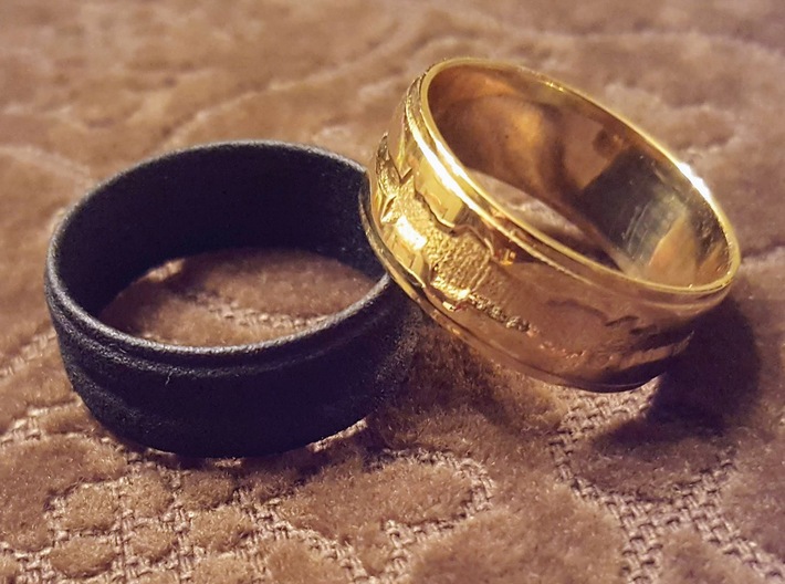 Custom Ring made from 1 Waveforms (&quot;I Love You&quot;) 3d printed