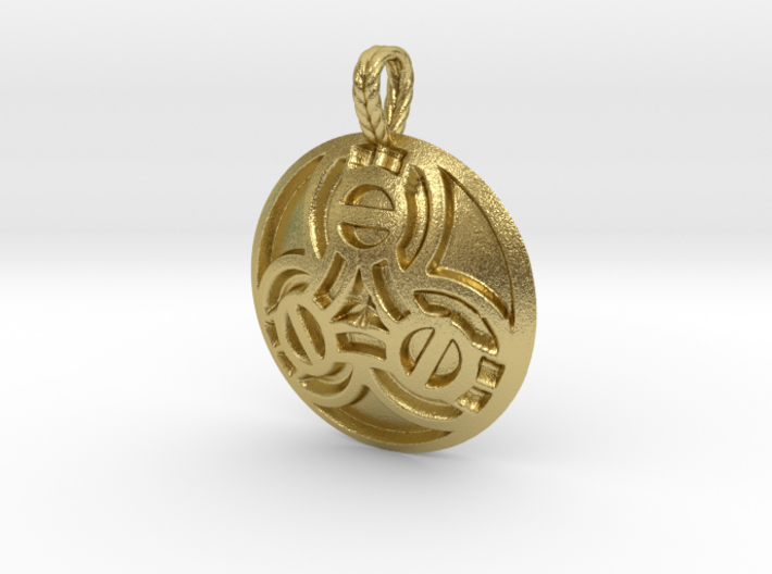 Borre Style Medallion with rope bail 3d printed