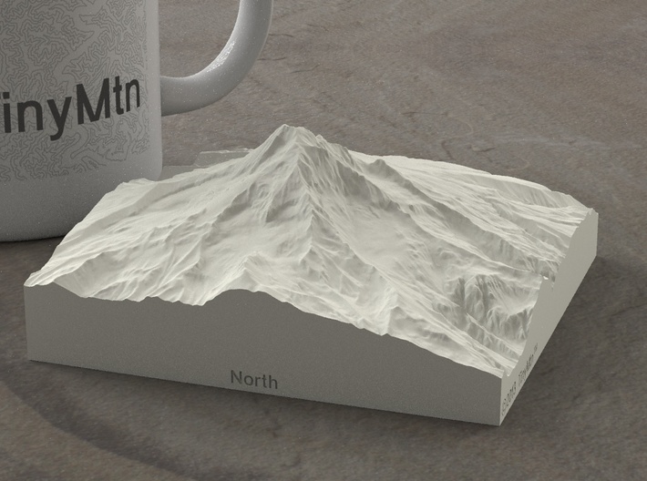 4'' Mt. Hood, Oregon, USA, Sandstone 3d printed 