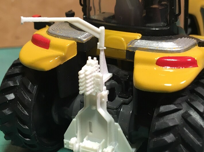 (1) YELLOW LARGE TRACKED SCRAPER HITCH 3d printed 