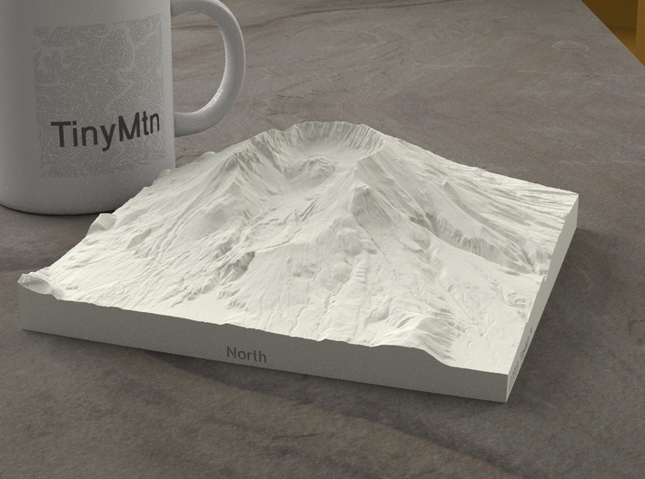 6'' Mt. St. Helens, Washington, USA, Sandstone 3d printed