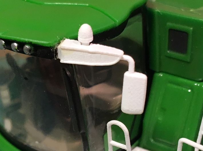 (5) GREEN COMBINE CAB STLYE MIRRORS 3d printed 