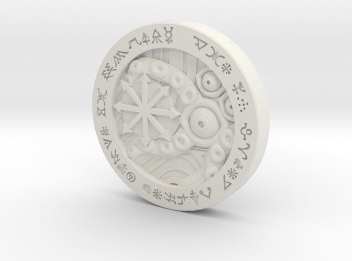 Law/Chaos Coin 3d printed