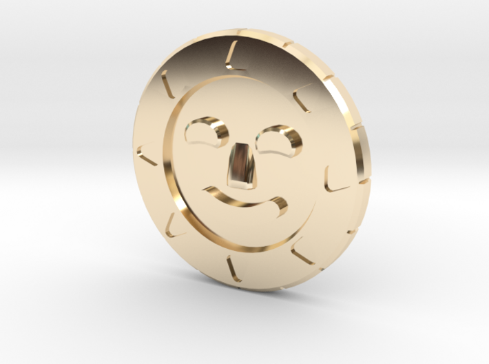 Golden Sun Coin 3d printed