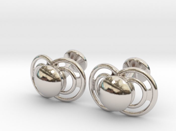 Pacifier Cufflinks 3d printed