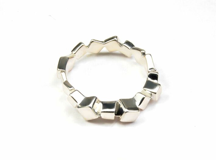 María Geometric Ring 3d printed Alina ring