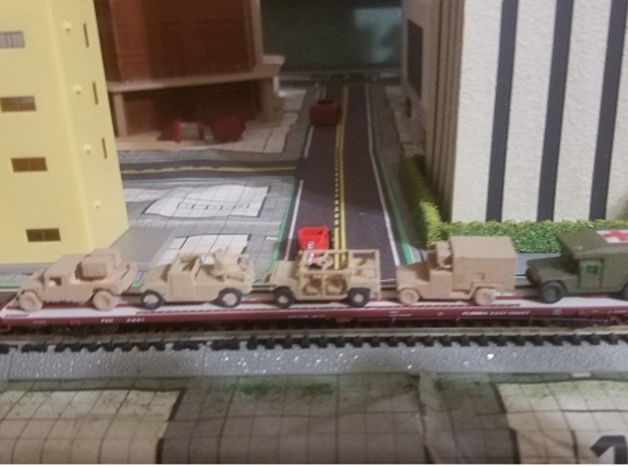 m966v2 160 scale 3d printed My n-scale Military train