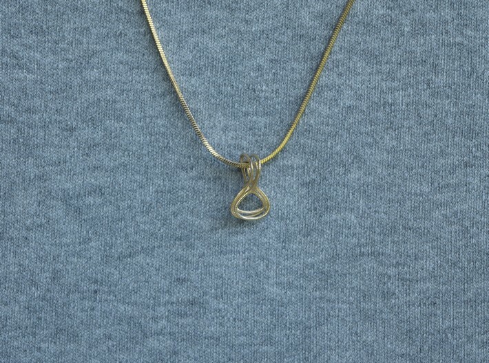 Crazy8 pendant necklace 3d printed 
