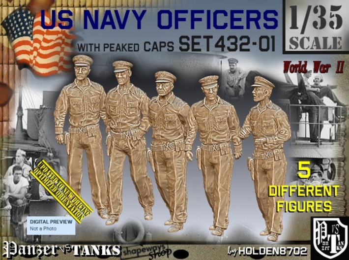 1/35 USN Officers Set432-01 3d printed