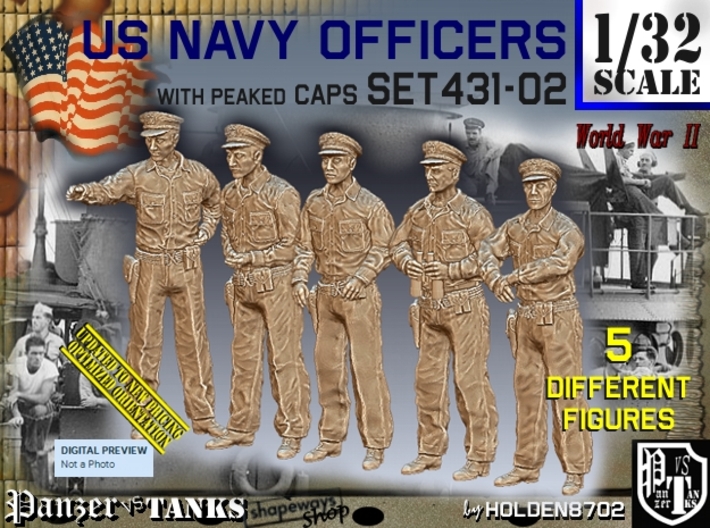 1/32 USN Officers Set431-02 3d printed