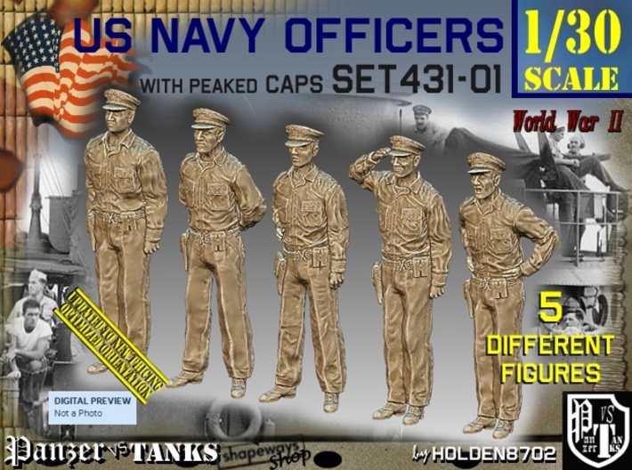 1/30 USN Officers Set431-01 3d printed