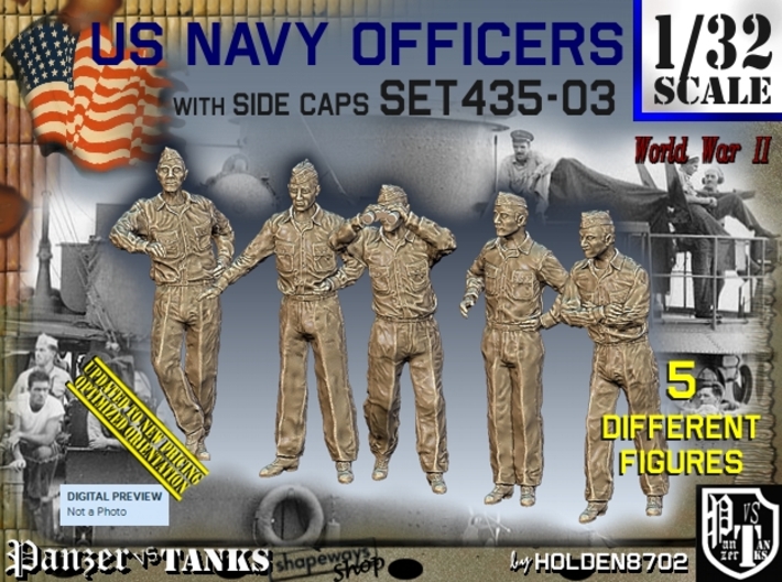 1/32 USN Officers Set435-03 3d printed