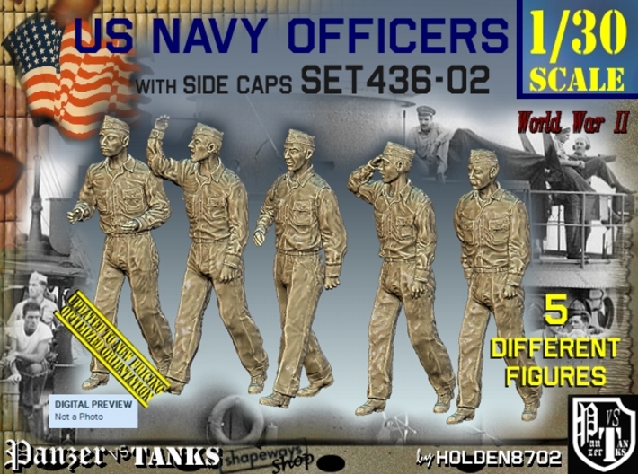 1/30 USN Officers Set436-02 3d printed